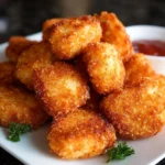 Delicious 3 ingredient keto chicken nuggets recipe on a plate