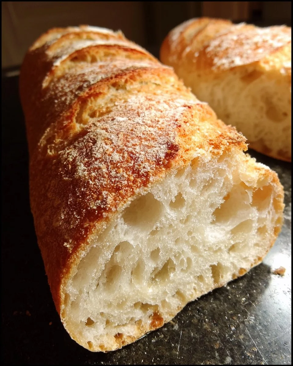 Classic Crusty Homemade French Bread (Baguette Style)