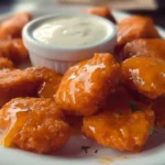 Delicious Buffalo Chicken Bites served with dipping sauce