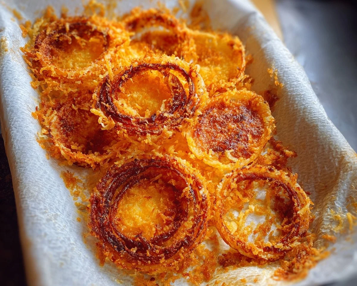 Bowl of crispy onion ring chips, golden and crunchy snack treat