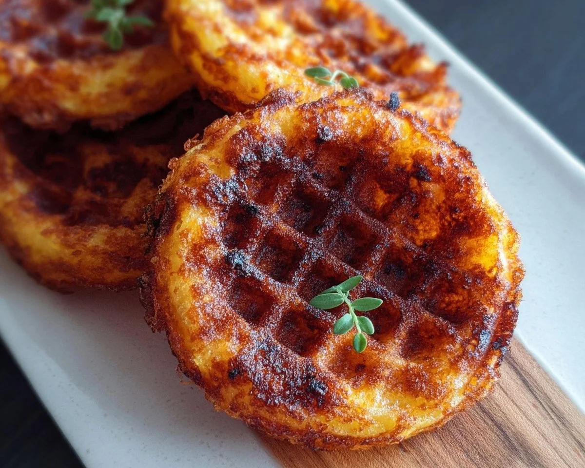 Crunchy keto onion rings made with chaffles, low-carb and delicious.