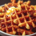 Delicious easy chaffle fries served on a plate.