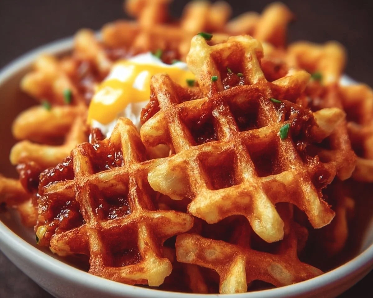 Delicious easy chaffle fries served on a plate.