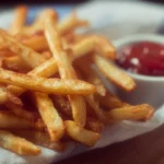 Crispy Keto French Fries made with low-carb ingredients