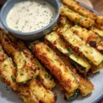 Crispy keto and gluten-free zucchini fries served in a bowl.