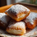 Delicious Vanilla French Beignets dusted with powdered sugar