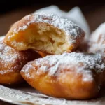 Fresh, fluffy authentic New Orleans Beignets dusted with powdered sugar