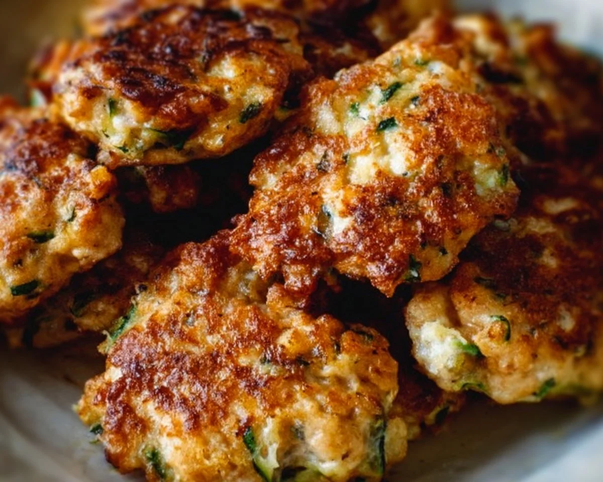 Delicious Chicken Paleo Zucchini Fritters recipe for a healthy meal.