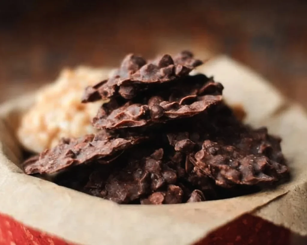 Delicious Chocolate Crossies dessert on a white plate, perfect for sweet cravings.