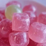 Homemade bubble gum made with colorful ingredients and flavors