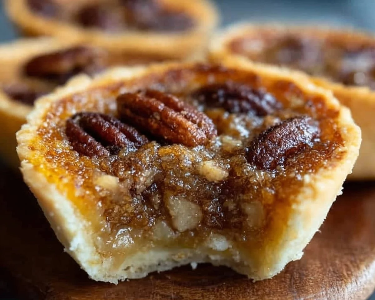 Delicious Keto Pecan Butter Tarts on a plate, low-carb dessert with pecans.