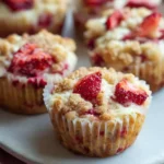 Delicious Keto Strawberry Cheesecake Muffins on a plate
