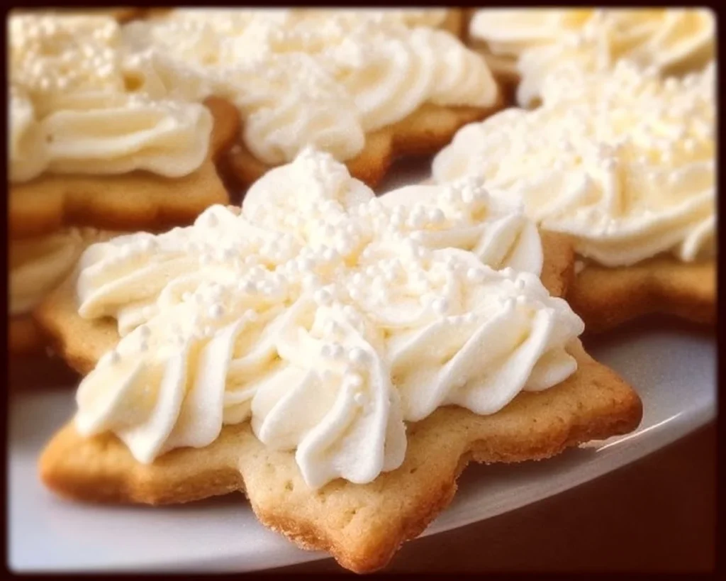 Vanilla buttercream frosting spread on a cake