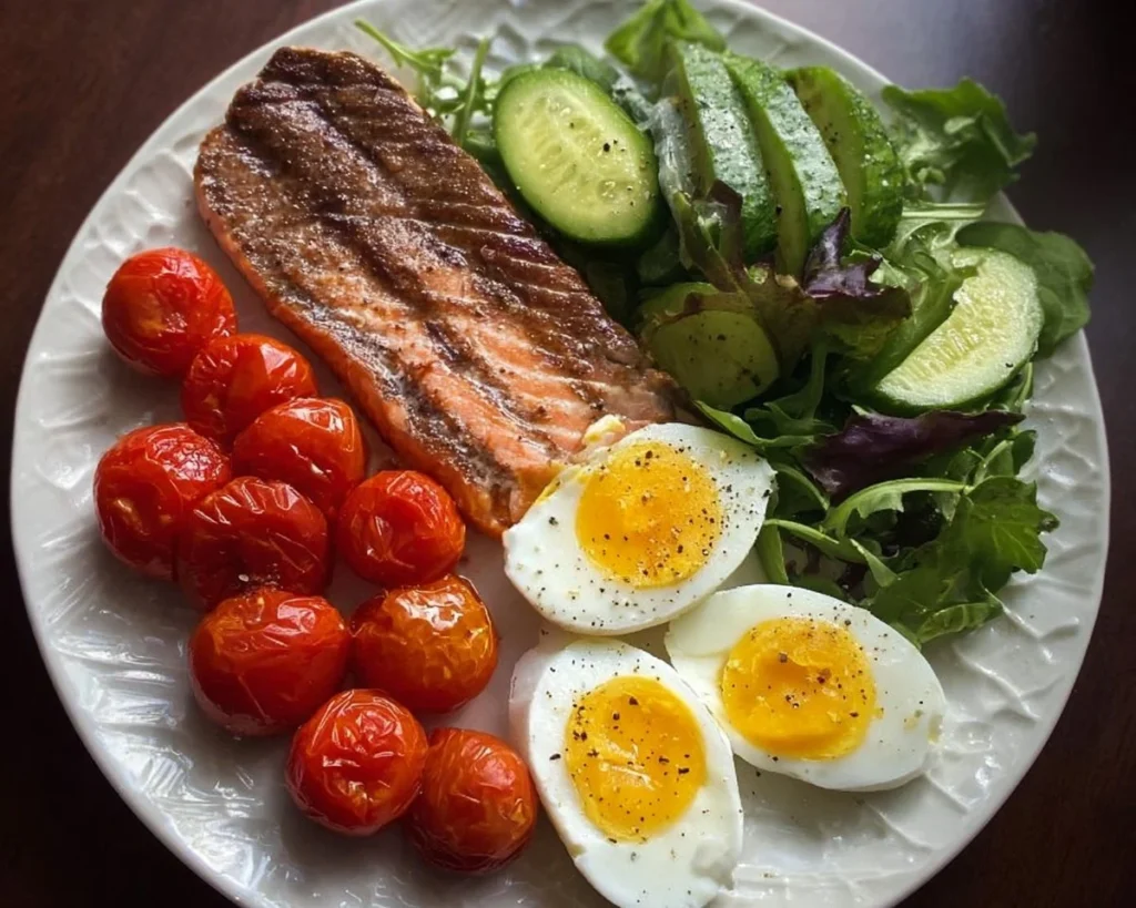 A delicious plate showcasing simple keto goodness with fresh ingredients