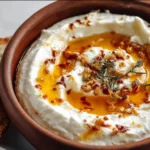 Delicious ricotta dip drizzled with hot honey, served with fresh vegetables.