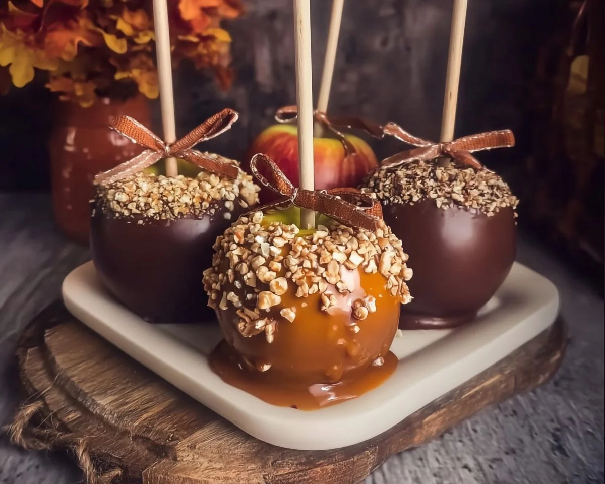Delicious homemade caramel apples made with 5 simple ingredients.