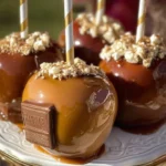 Delicious homemade easy caramel apples ready to enjoy