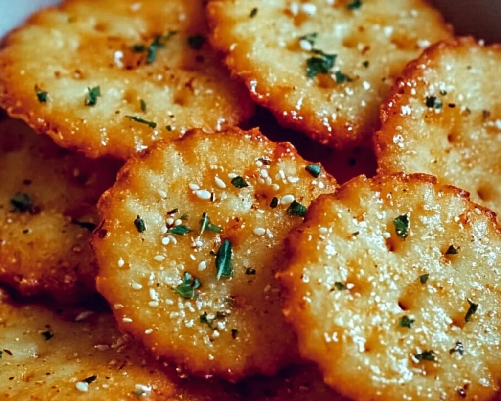 Garlic Ritz Snacks pack flavorful garlic crunch in each bite.