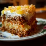 Delicious Hawaiian Carrot Pineapple Cake with frosting and pineapple slices