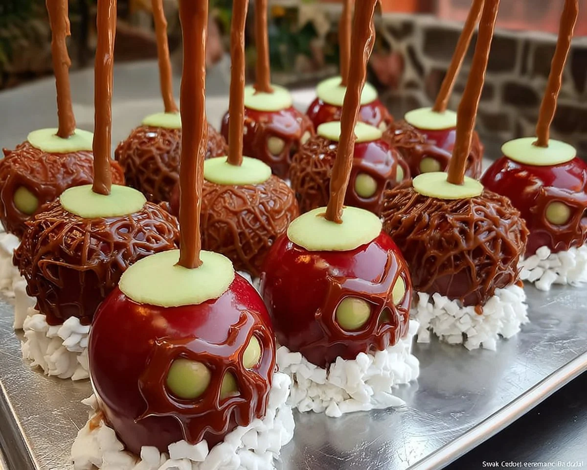 Poison caramel apples for a Disney-themed employee appreciation event