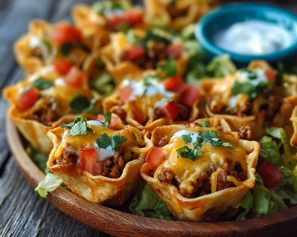 Delicious homemade Taco Ranch Bites served with dipping sauce