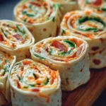 Healthy Vegetable Tortilla Roll Ups with fresh vegetables and dips