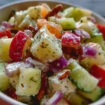 Fresh apple salad with assorted fruits and nuts in a bowl