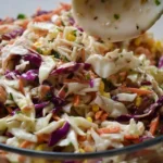 Bold flavor-packed coleslaw served in a bowl with fresh ingredients
