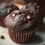 Delicious Chocolate Spinach Muffins with rich chocolate flavor and vibrant green spinach