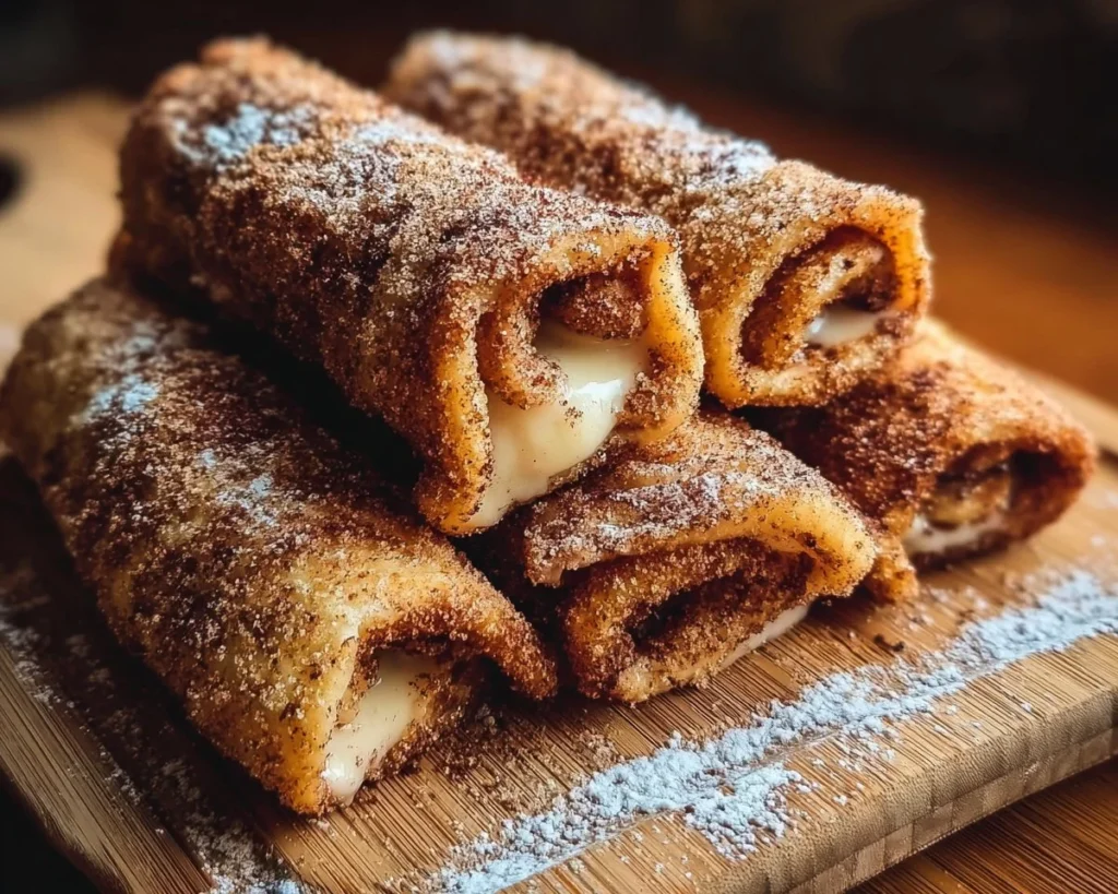 Delicious cinnamon French toast roll ups filled with sweet ingredients.