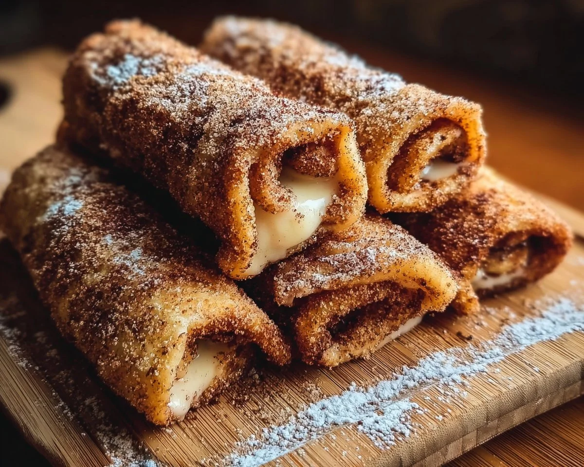 Delicious cinnamon French toast roll ups filled with sweet ingredients.