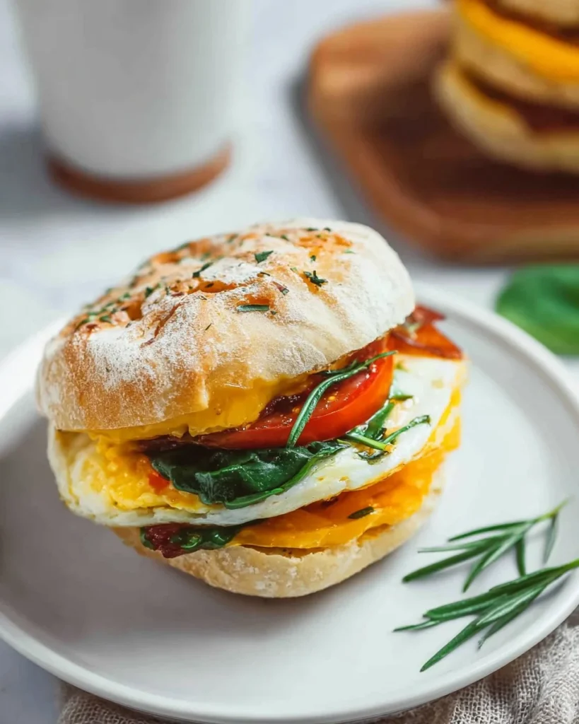 Healthy breakfast sandwich recipe for meal prep and quick mornings