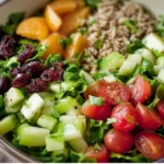 Colorful healthy salads without lettuce featuring a variety of ingredients.