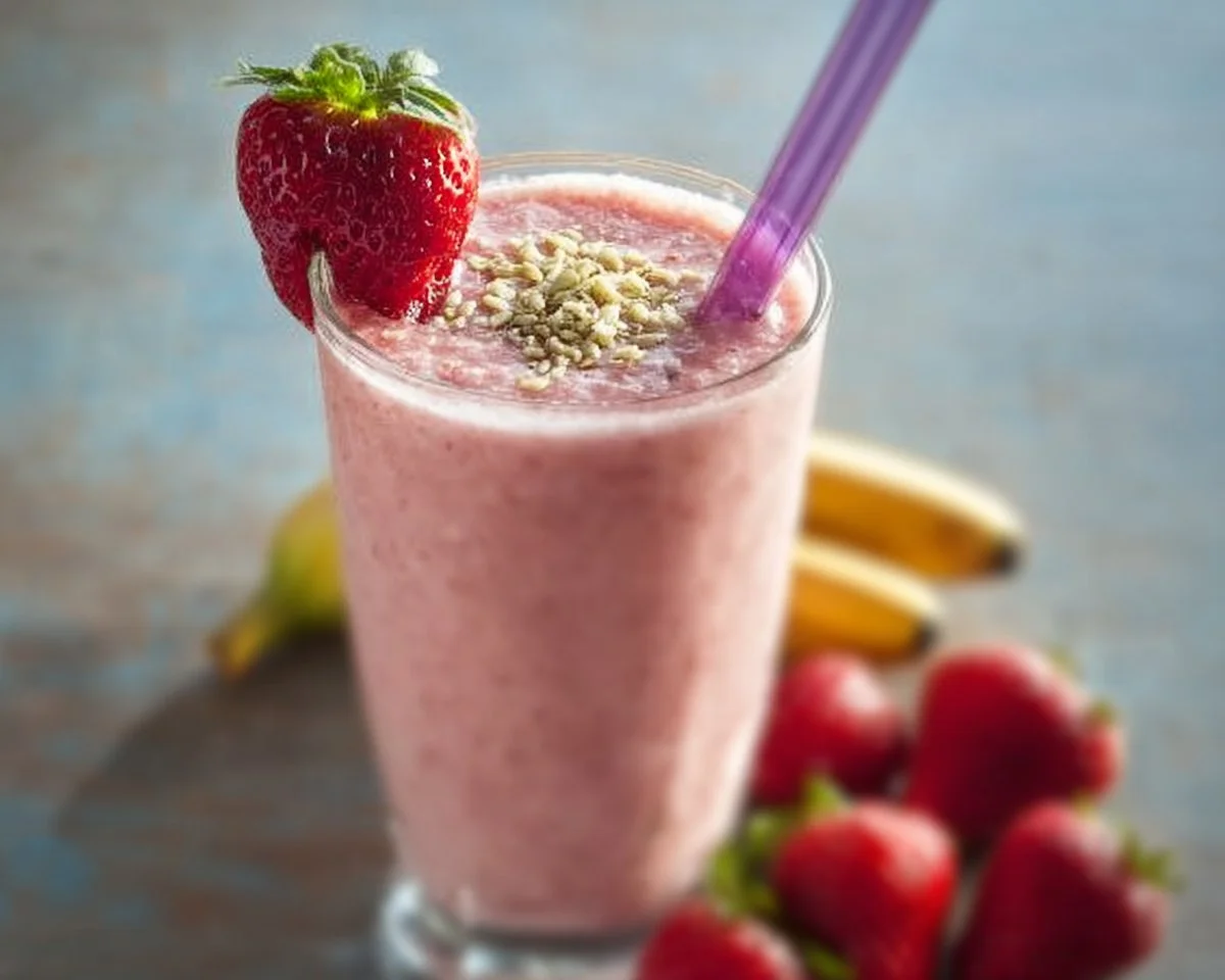 Colorful tropical fruit smoothie in a glass, made with fresh fruits