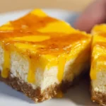 Delicious Mango Cheesecake Bars with a creamy texture and tropical flavor