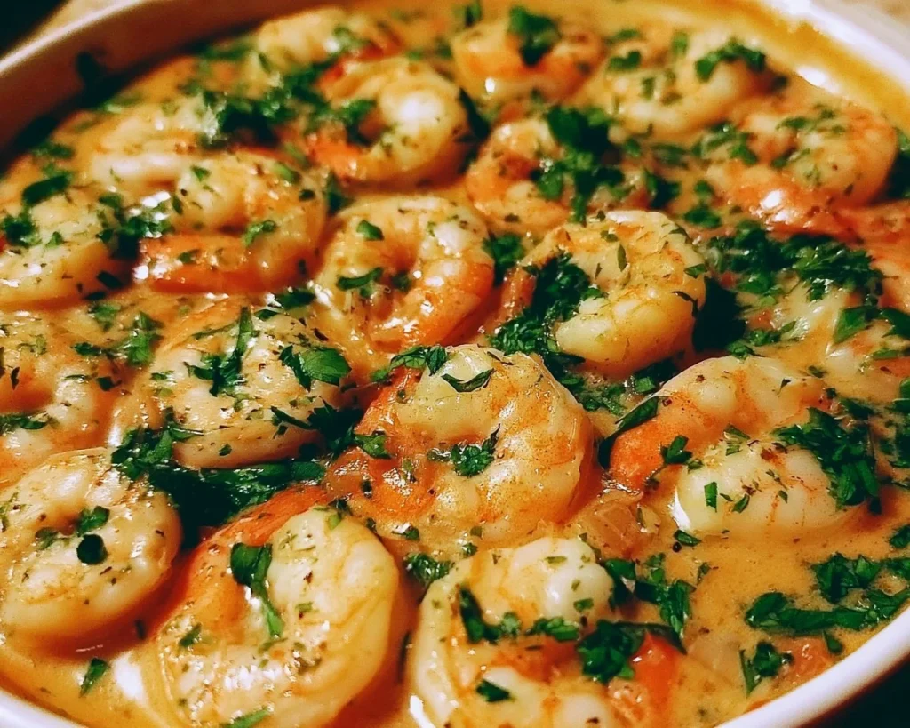 Delicious Marry Me Shrimp served in a bowl with fresh herbs and spices