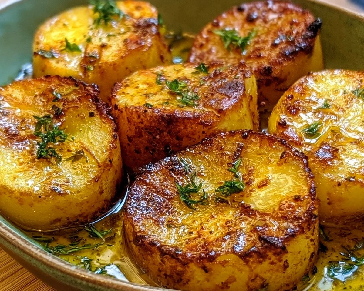 Deliciously roasted melting potatoes with crispy edges and tender insides
