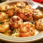 Delicious Red Lobster shrimp scampi with garlic and butter sauce