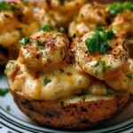 Delicious Seafood Stuffed Potatoes with Creamy Cajun filling