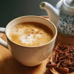 Delicious Hojicha Latte served in a beautiful cup, showcasing its rich color and texture.