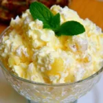 Delicious Pineapple Fluff dessert served in a bowl
