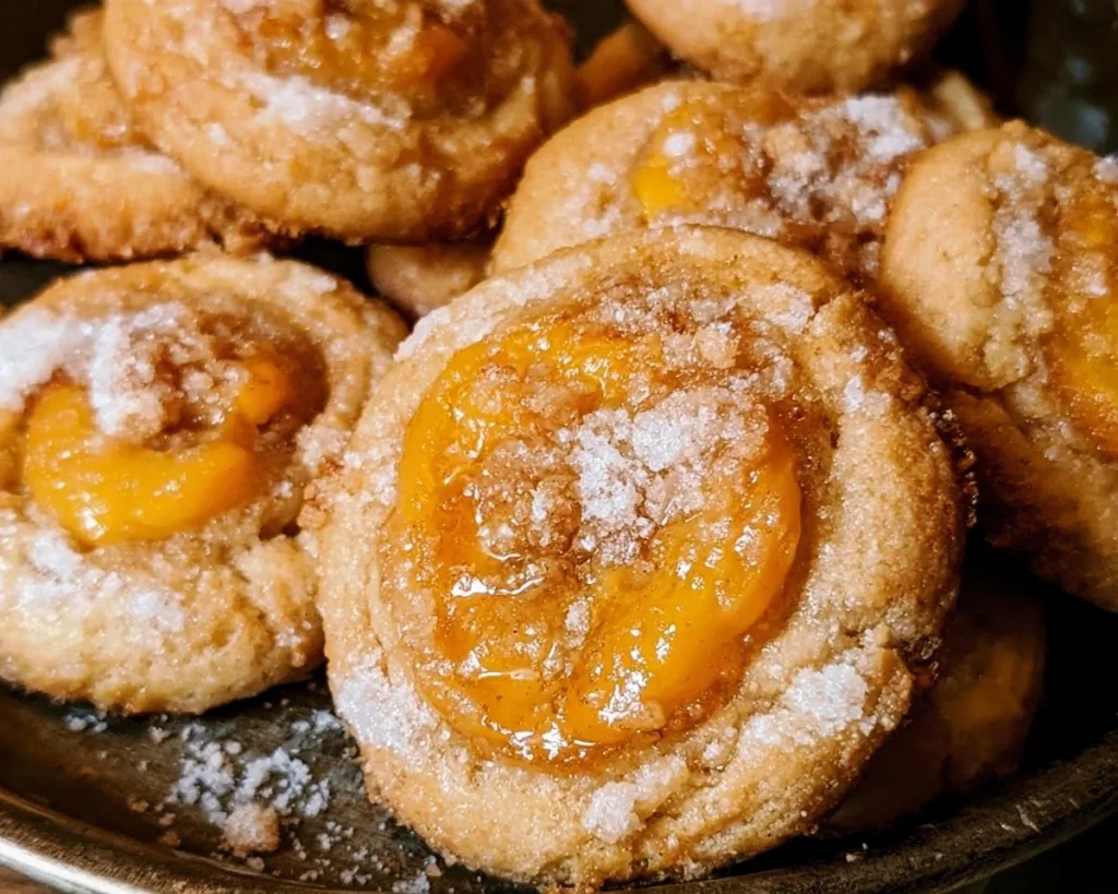 Delicious homemade Peach Cookies with a golden-brown crust and peach flavor.