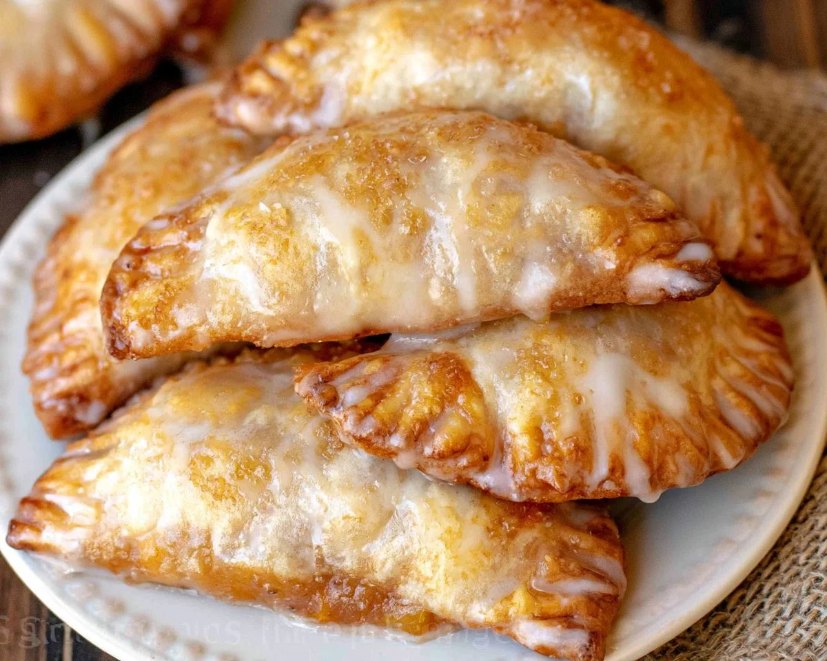 Delicious peach hand pies with flaky crust and juicy peach filling